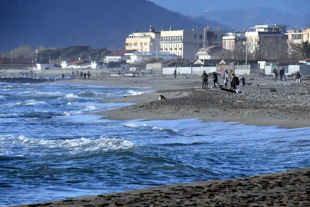 L'arenile di Marina di Carrara