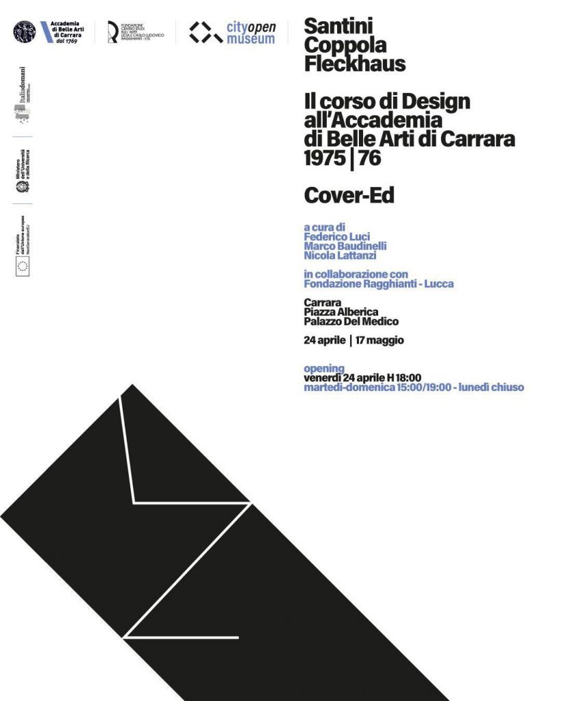 locandina Cover-ed mostra corso design ABBAA - Carrara 24.04-17.05 2026